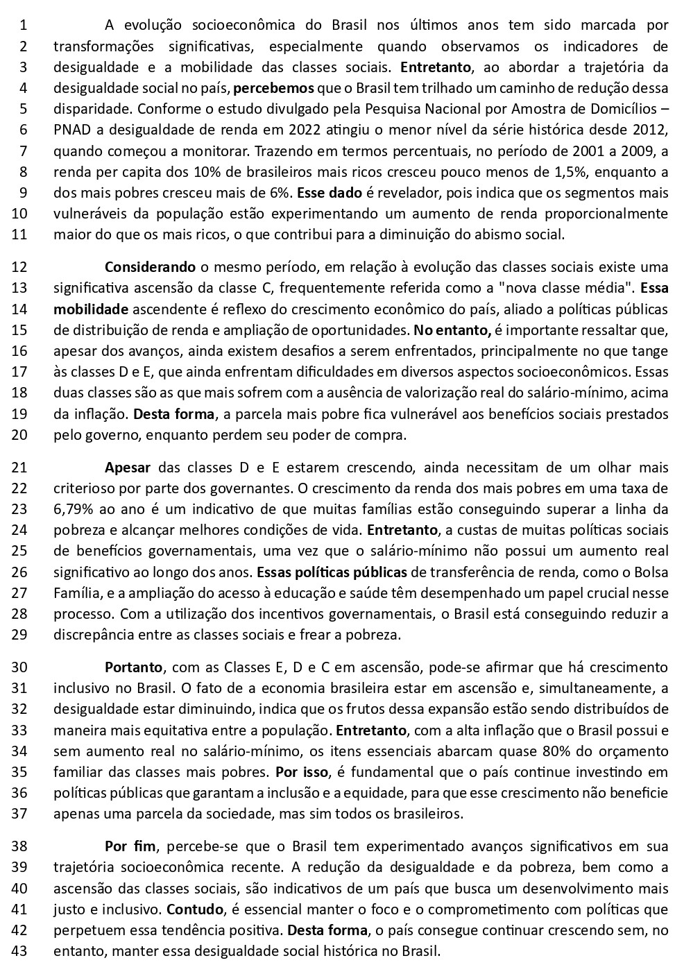 Modelo de resposta da discursiva ATPS para obter Nota Máxima