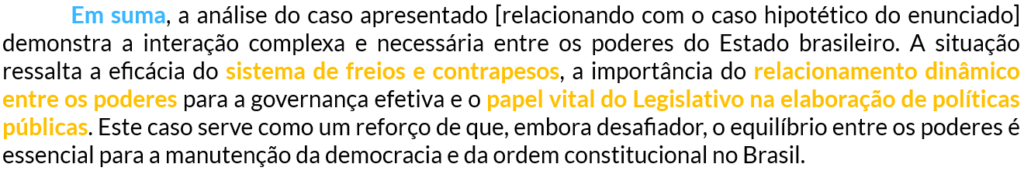 conclusão da resposta para o estudo de caso do concurso MCTI 2012