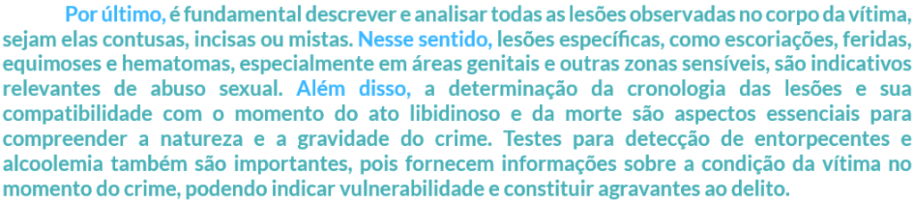 quarto parágrafo da resposta da discursiva de médico legista da politec-pe