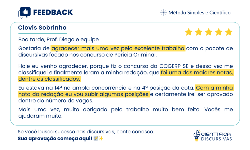 CAIXA 2024 | Feedback positivo de nosso aluno Clovis Sobrinho.