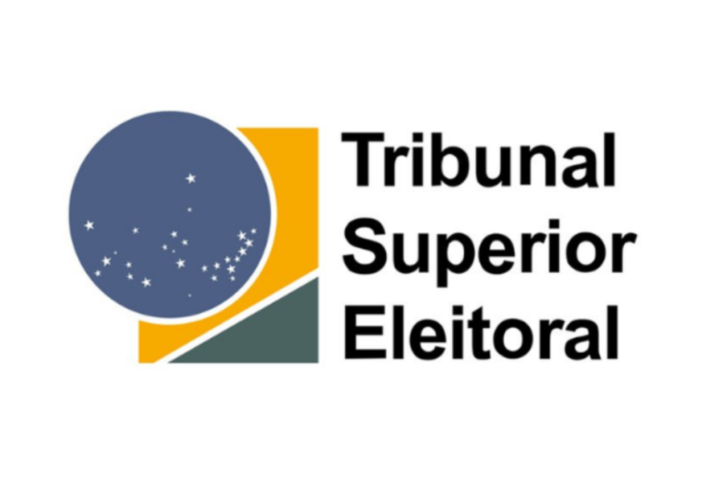 Logotipo do Tribunal Superior Eleitoral, relacionado ao concurso unificado TSE, destacando a constelação do Cruzeiro do Sul em um design moderno com as cores nacionais.