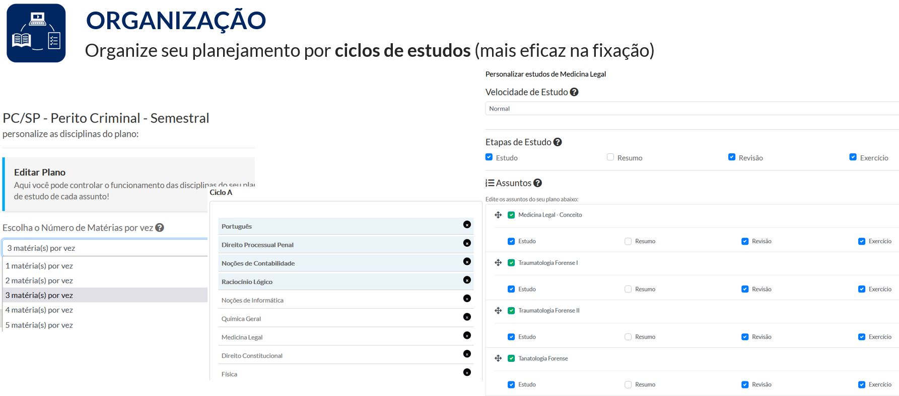 Organização dos estudos na plataforma da Científica Concursos - análise da prova de Gestão de Laboratório