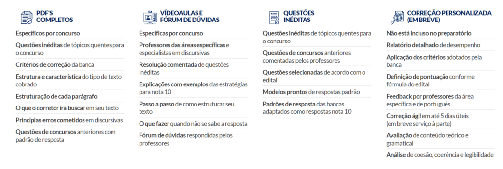 Ferramentas do preparatório para discursiva do concurso EMBRAPA