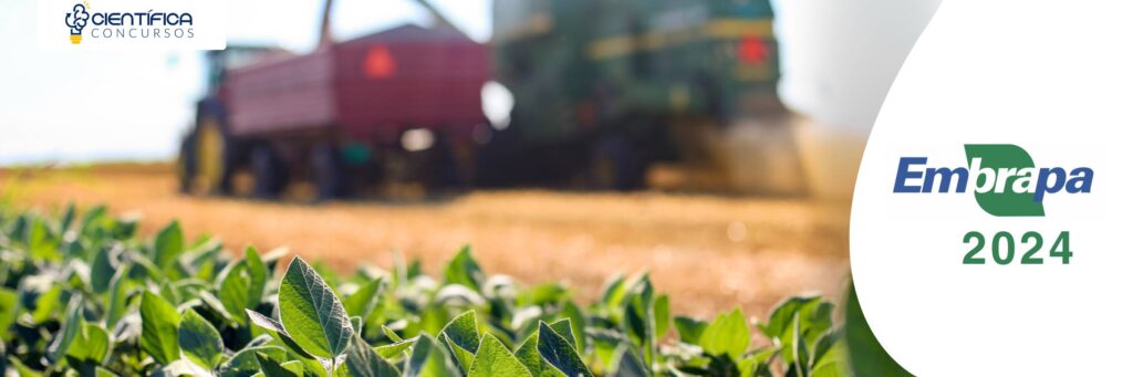 Máquinas em campo na agricultura, dentro do escopo do concurso EMBRAPA