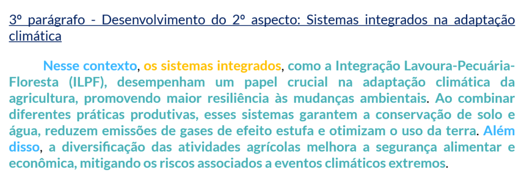 Proposta de desenvolvimentopara questão inédita, 3º parágrafo