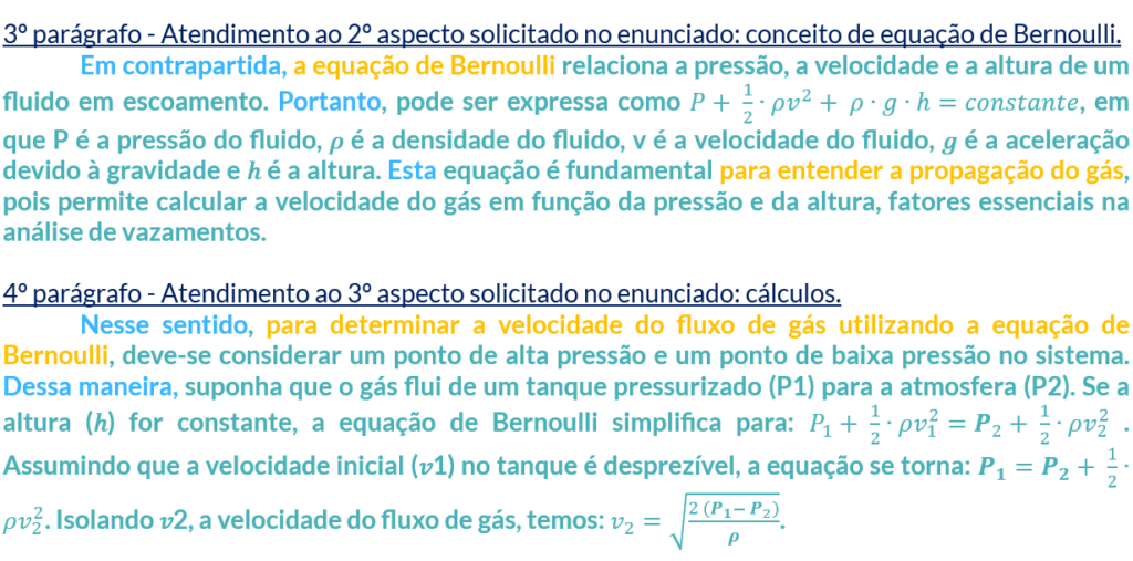 Continuação dos parágrafos de desenvolvimento para a discursiva Perito Federal Física