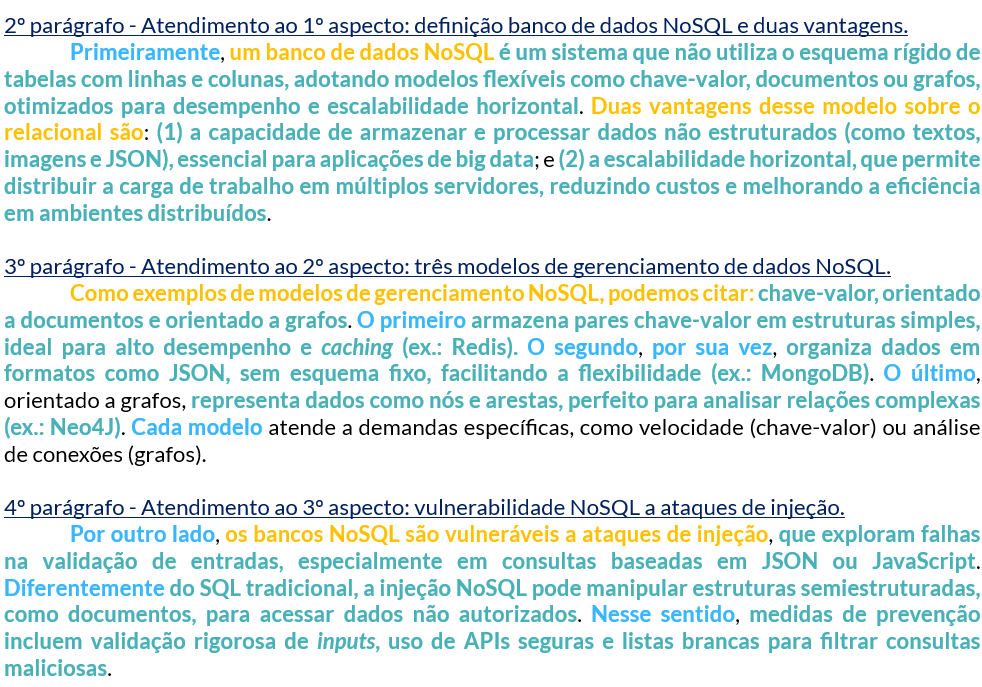 Proposta de desenvolvimento à questão discursiva Perito TI da PF do último concurso