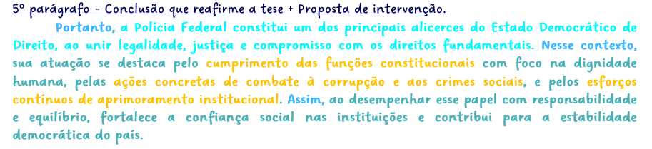 conclusão da discursiva PF