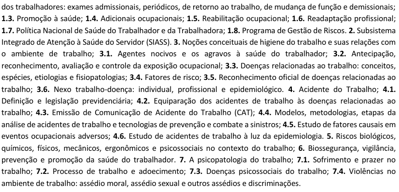 conteúdo programático do CNU seguridade social
