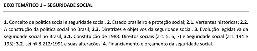EDITAL SEGURIDADE SOCIAL CNU