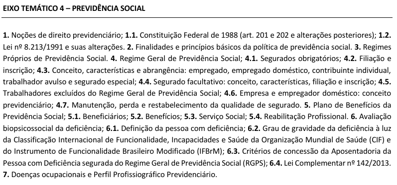 edital do CNU seguridade social