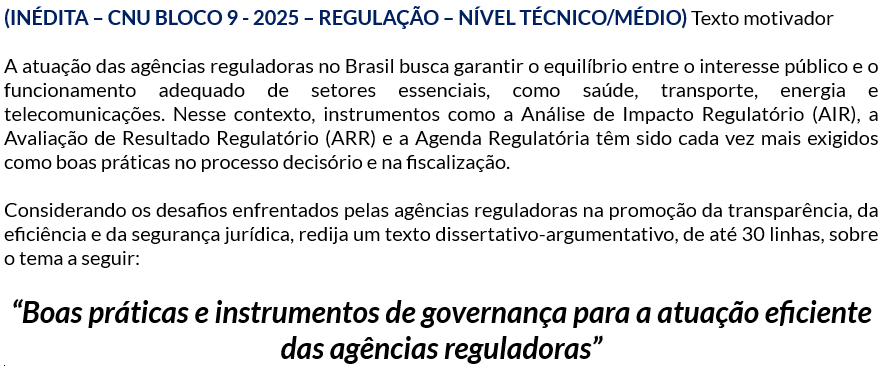 redação discursiva cnu bloco 9
