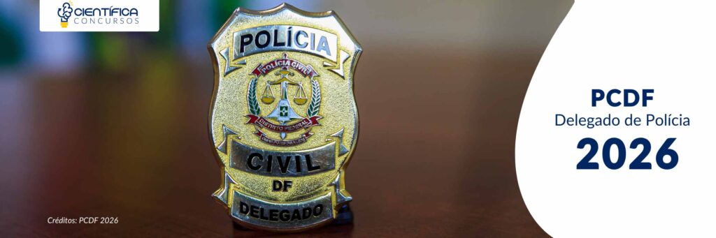 Brasão Delegado de Polícia PCDF Concurso 2026
